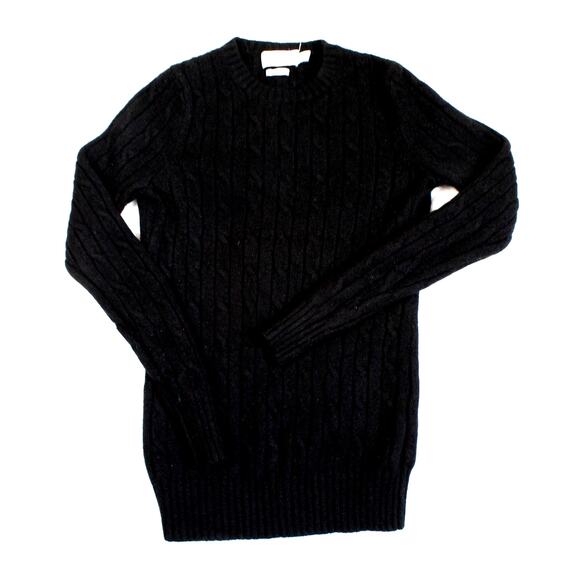 Vineyard Vines Womens Size XXS Black 100% Cashmere Cable Knit Sweater Classic - Picture 1 of 6